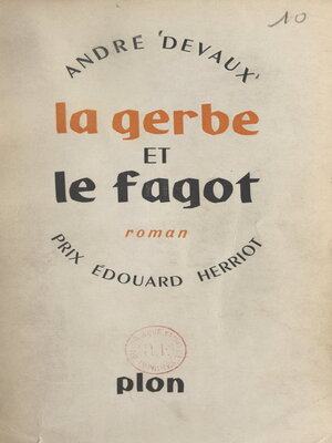 cover image of La gerbe et le fagot
